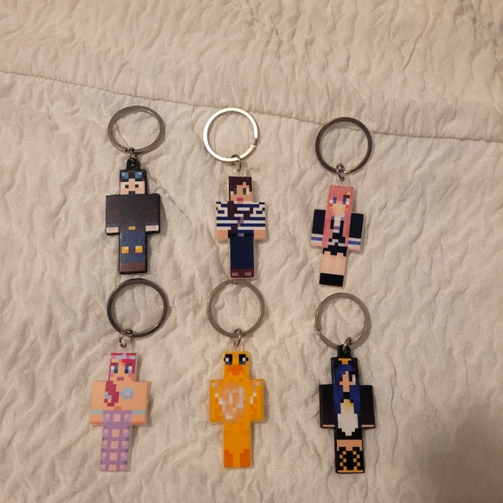 Minecraft Character Keychains